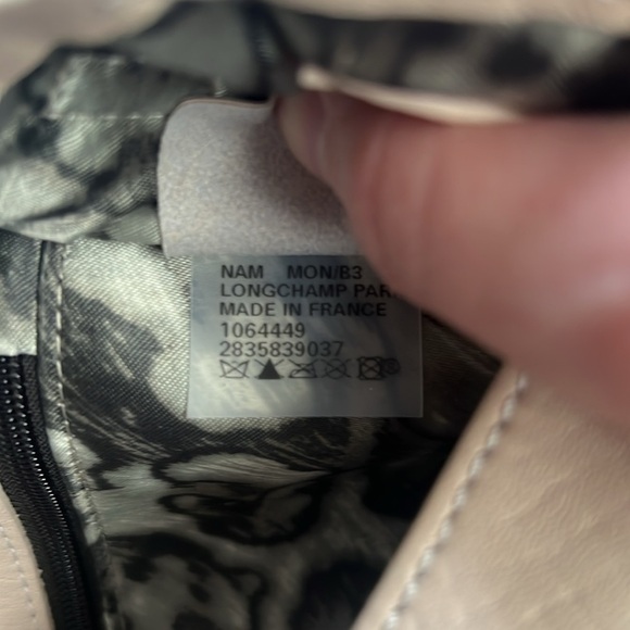 Longchamp leather cross body bag with metal chain - Picture 13 of 13